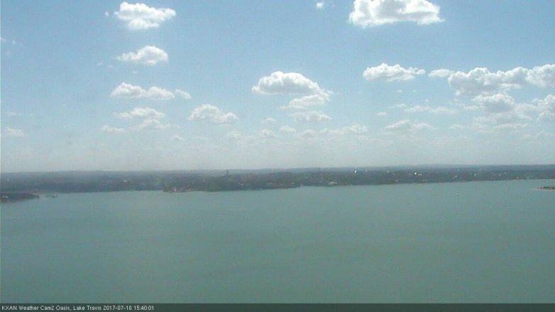 Lake Travis webcam, July 10, 2017 2:50 PM CT