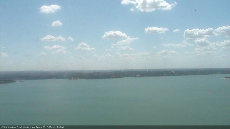 Lake Travis webcam, July 10, 2017 2:55 PM CT