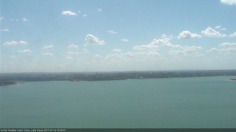 Lake Travis webcam, July 10, 2017 3:00 PM CT