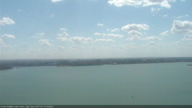 Lake Travis webcam, July 10, 2017 3:05 PM CT