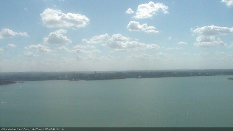 Lake Travis webcam, July 10, 2017 3:30 PM CT