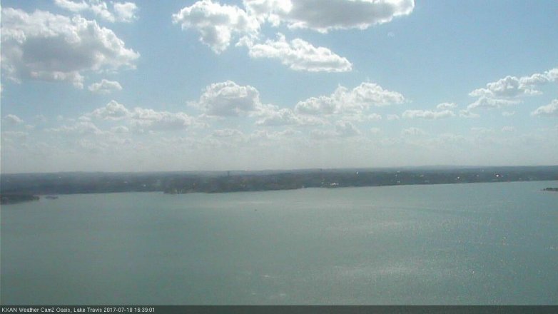 Lake Travis webcam, July 10, 2017 3:50 PM CT