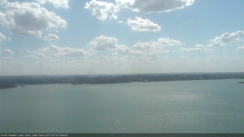Lake Travis webcam, July 10, 2017 4:00 PM CT