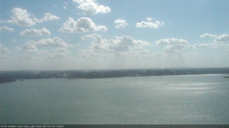 Lake Travis webcam, July 10, 2017 4:05 PM CT