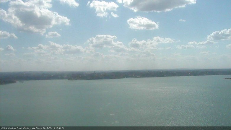 Lake Travis webcam, July 10, 2017 4:10 PM CT