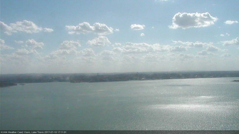 Lake Travis webcam, July 10, 2017 4:35 PM CT