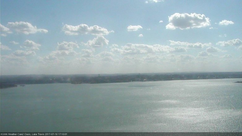Lake Travis webcam, July 10, 2017 4:40 PM CT