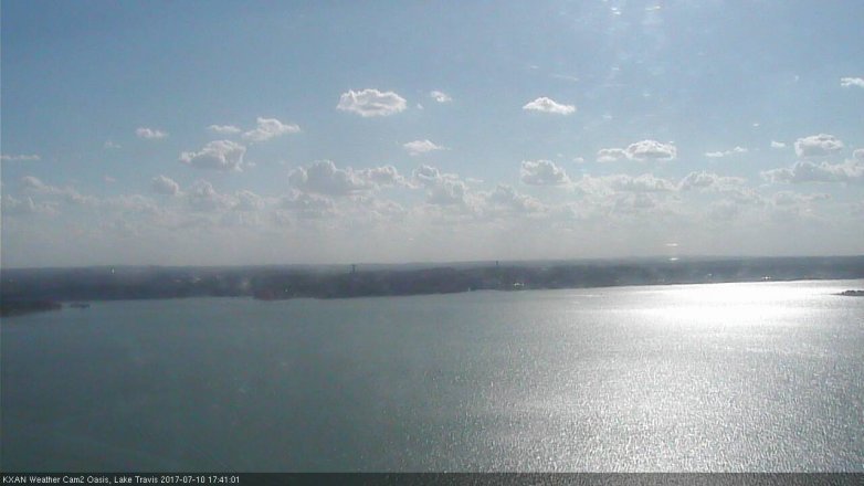 Lake Travis webcam, July 10, 2017 4:45 PM CT