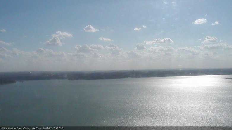 Lake Travis webcam, July 10, 2017 5:00 PM CT