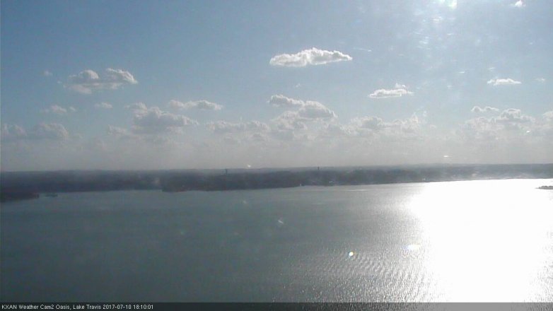 Lake Travis webcam, July 10, 2017 5:35 PM CT