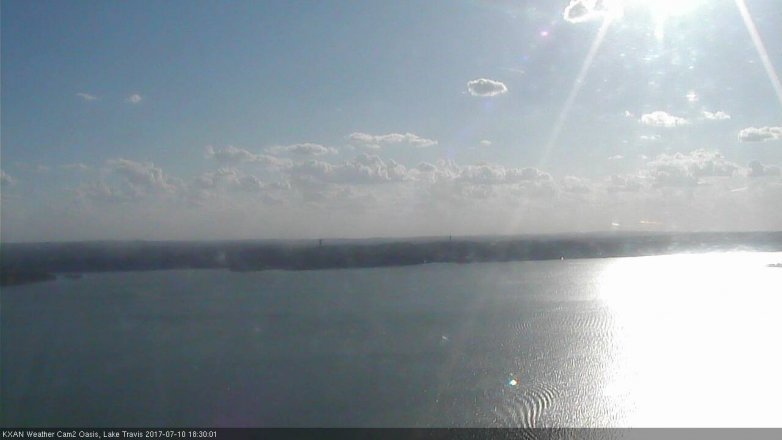 Lake Travis webcam, July 10, 2017 5:40 PM CT