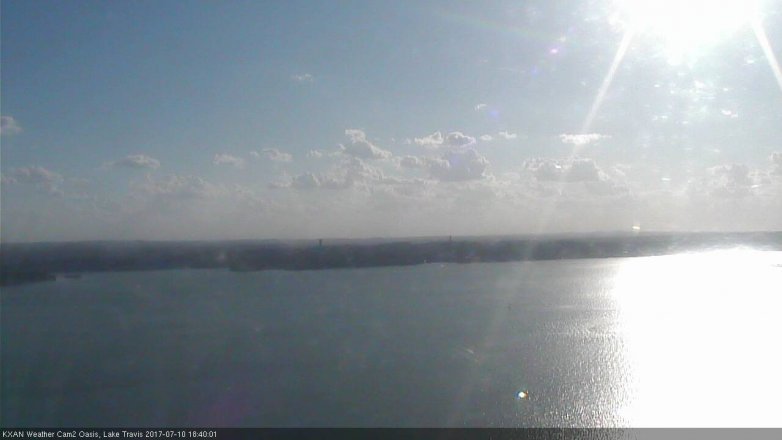 Lake Travis webcam, July 10, 2017 6:00 PM CT