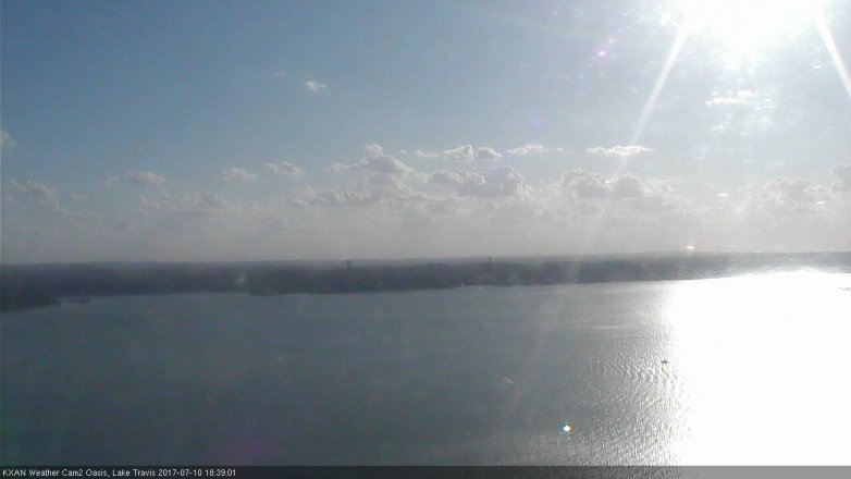 Lake Travis webcam, July 10, 2017 6:05 PM CT