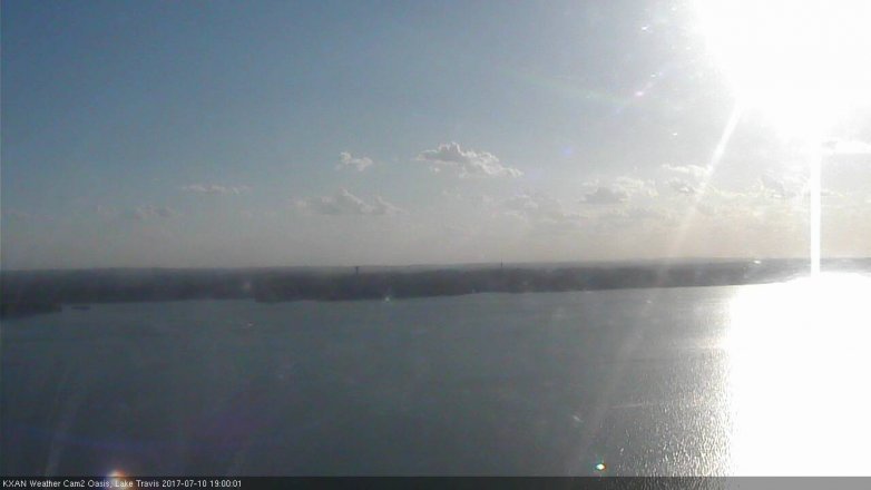 Lake Travis webcam, July 10, 2017 6:20 PM CT