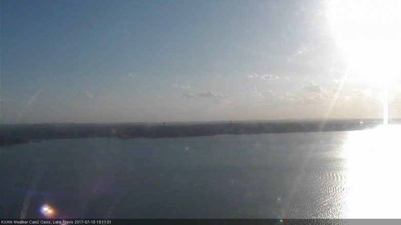 Lake Travis webcam, July 10, 2017 6:30 PM CT