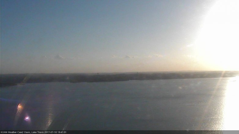 Lake Travis webcam, July 10, 2017 6:55 PM CT