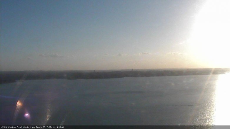 Lake Travis webcam, July 10, 2017 7:00 PM CT