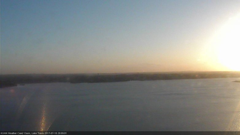 Lake Travis webcam, July 10, 2017 7:30 PM CT