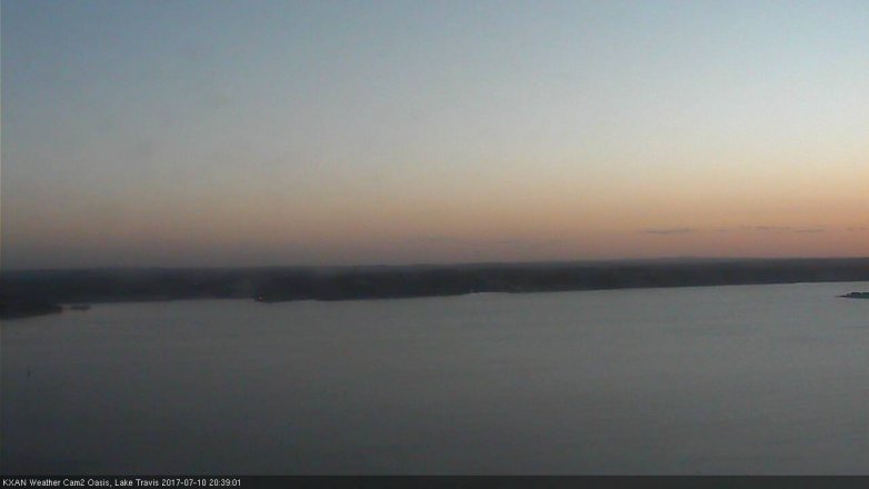 Lake Travis webcam, July 10, 2017 7:50 PM CT