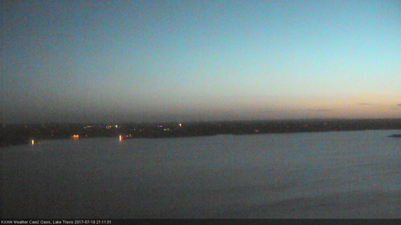 Lake Travis webcam, July 10, 2017 8:35 PM CT