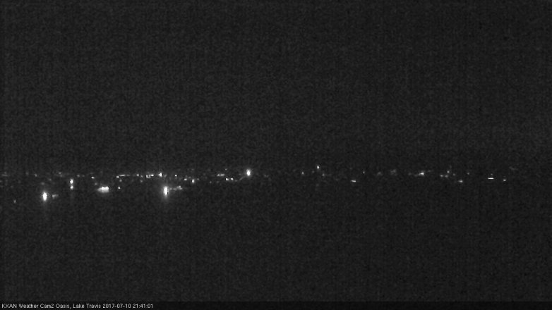 Lake Travis webcam, July 10, 2017 8:45 PM CT