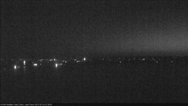 Lake Travis webcam, July 10, 2017 9:00 PM CT