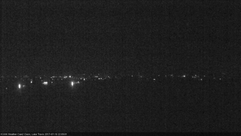 Lake Travis webcam, July 10, 2017 9:35 PM CT