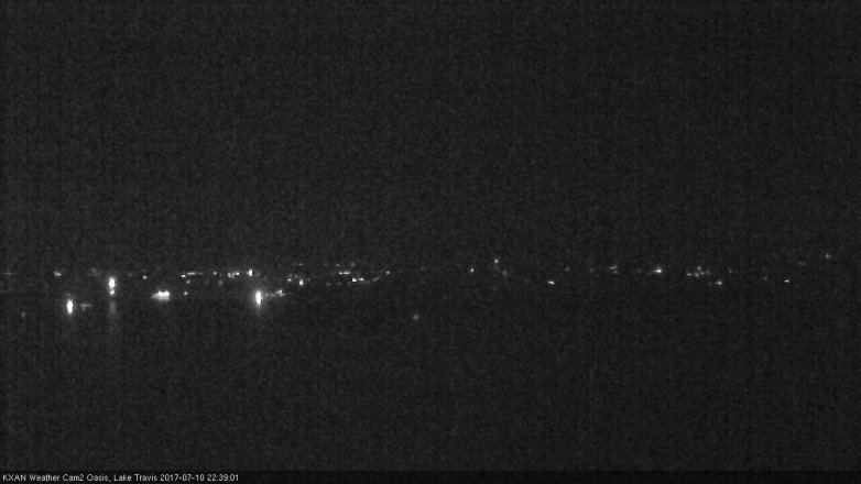 Lake Travis webcam, July 10, 2017 9:45 PM CT