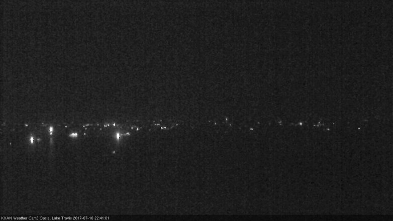 Lake Travis webcam, July 10, 2017 9:55 PM CT