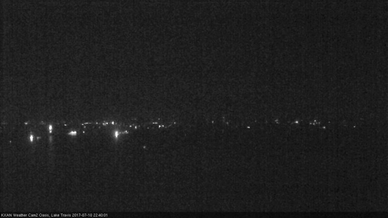 Lake Travis webcam, July 10, 2017 10:00 PM CT
