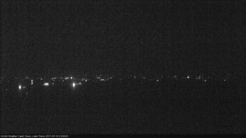 Lake Travis webcam, July 10, 2017 10:20 PM CT