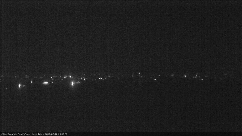 Lake Travis webcam, July 10, 2017 10:40 PM CT