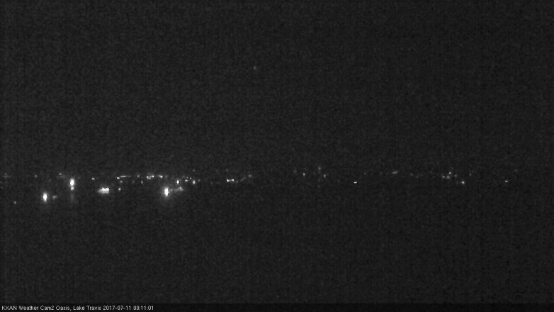 Lake Travis webcam, July 10, 2017 11:15 PM CT