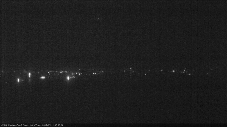 Lake Travis webcam, July 10, 2017 11:25 PM CT