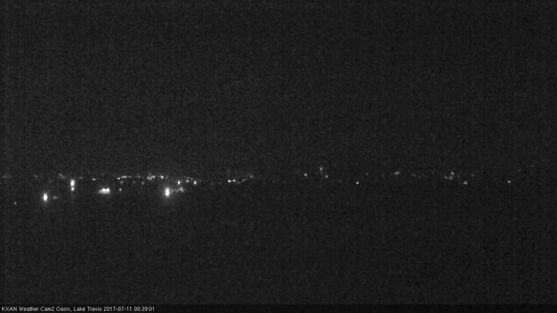 Lake Travis webcam, July 10, 2017 11:55 PM CT
