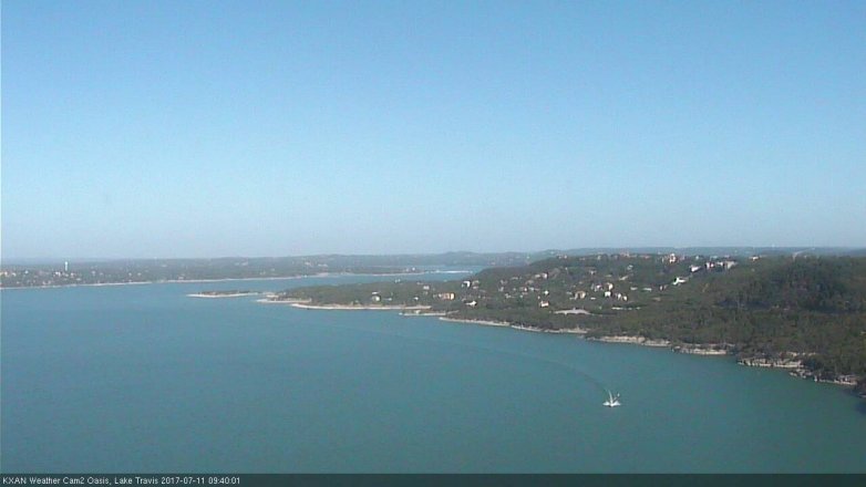 Lake Travis webcam, July 11, 2017 9:10 AM CT