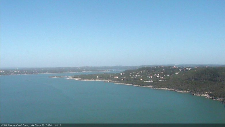 Lake Travis webcam, July 11, 2017 9:25 AM CT