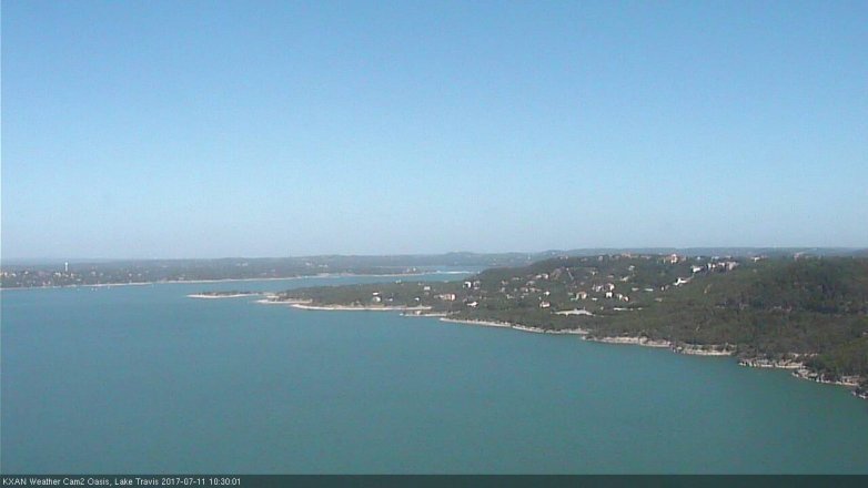 Lake Travis webcam, July 11, 2017 9:45 AM CT