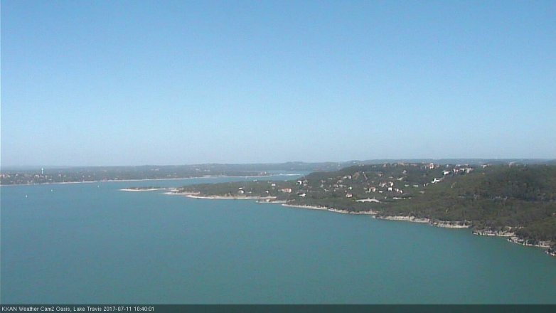 Lake Travis webcam, July 11, 2017 9:50 AM CT