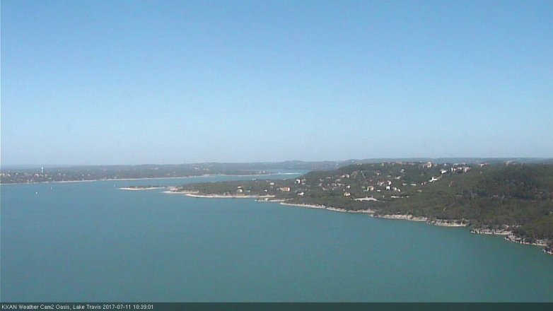 Lake Travis webcam, July 11, 2017 9:55 AM CT