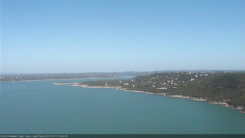 Lake Travis webcam, July 11, 2017 10:00 AM CT