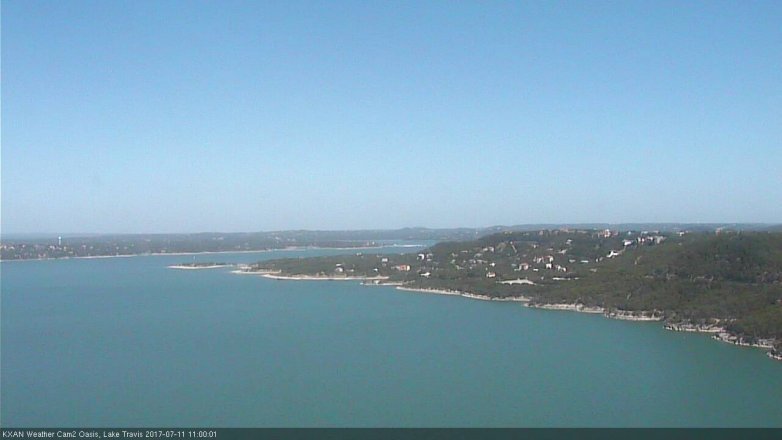 Lake Travis webcam, July 11, 2017 10:05 AM CT