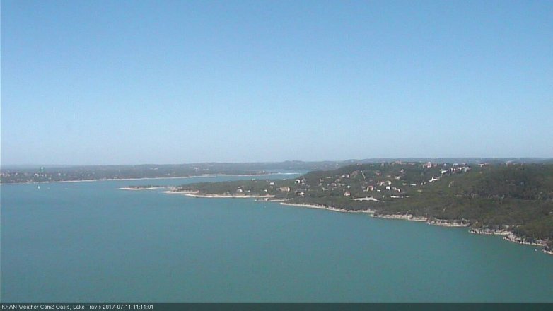 Lake Travis webcam, July 11, 2017 10:25 AM CT