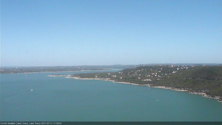 Lake Travis webcam, July 11, 2017 10:35 AM CT
