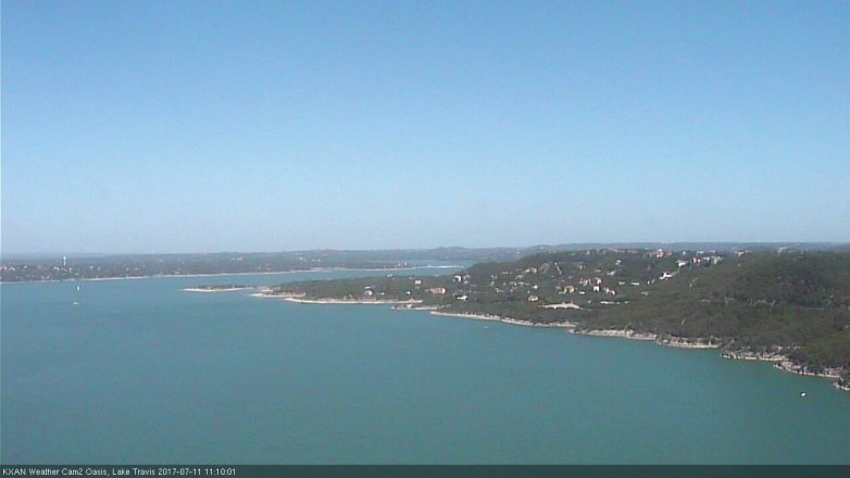 Lake Travis webcam, July 11, 2017 10:40 AM CT