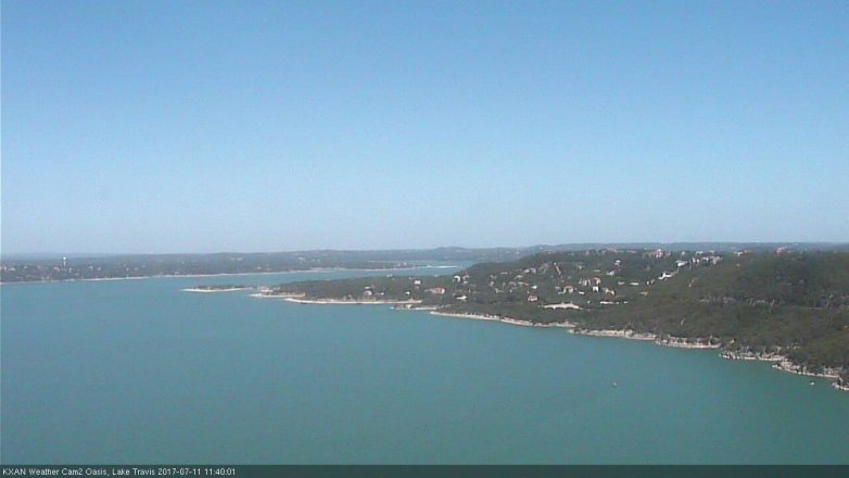 Lake Travis webcam, July 11, 2017 11:00 AM CT