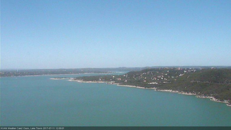 Lake Travis webcam, July 11, 2017 11:15 AM CT