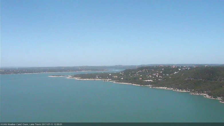 Lake Travis webcam, July 11, 2017 11:20 AM CT