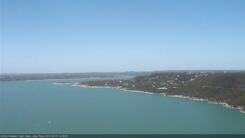 Lake Travis webcam, July 11, 2017 11:45 AM CT