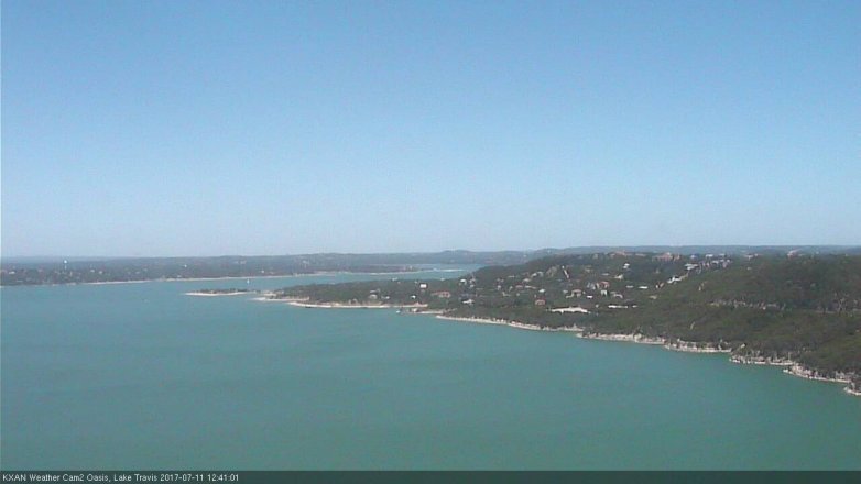 Lake Travis webcam, July 11, 2017 11:55 AM CT